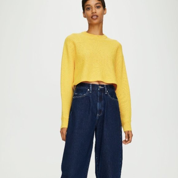 aritzia yellow sweater